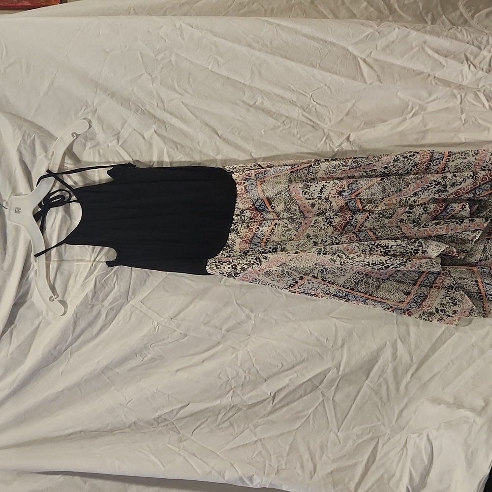 Maurices Women's halter dress, black and multi-colored, size medium